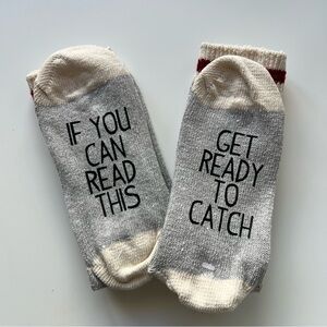 Gray and White labour & delivery Novelty Socks 1 pair